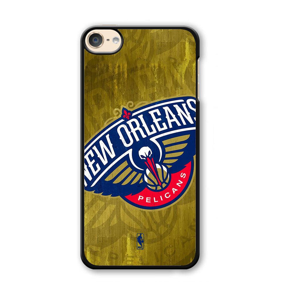 NBA New Orleans Pelicans Timber Gold iPod Touch 6 Case-Plastic Black (2D Case)-Oxvistore