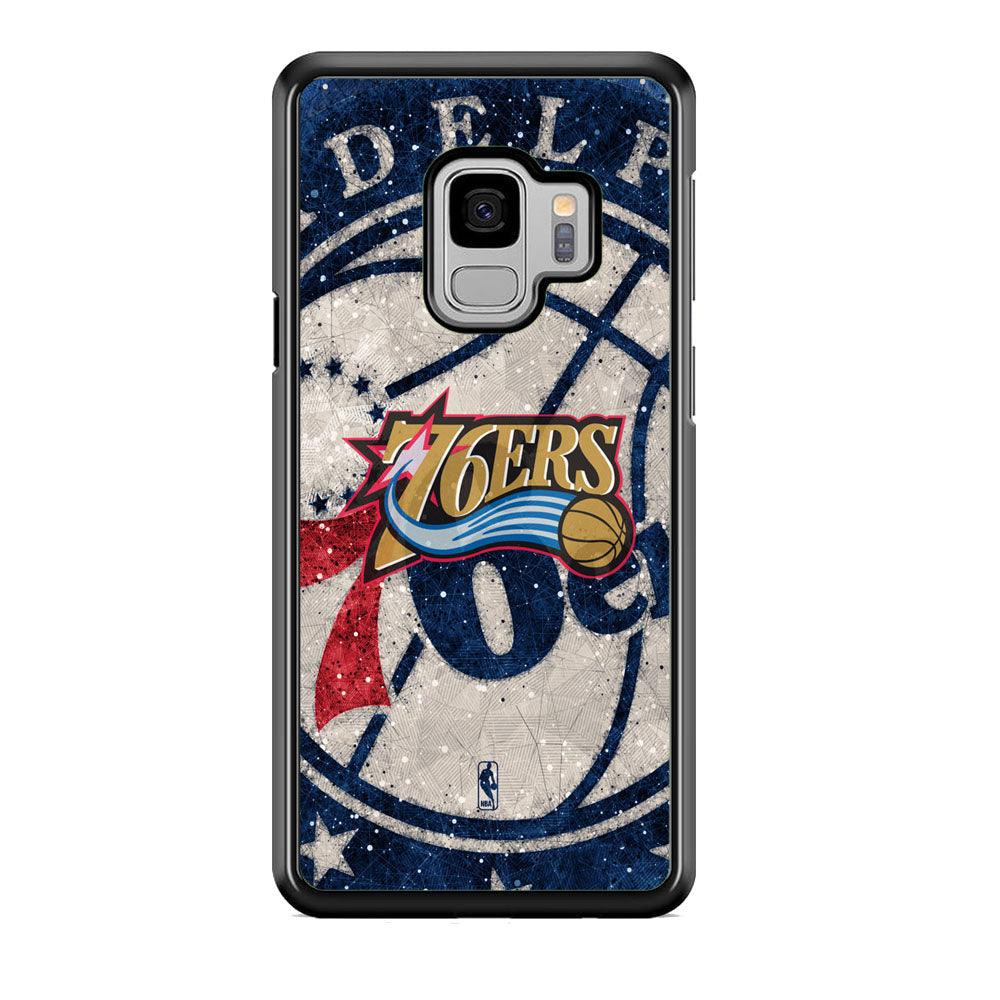NBA Philadelphia 76ers The Destination Samsung Galaxy S9 Case-Rubber Black (2D Case)-Oxvistore