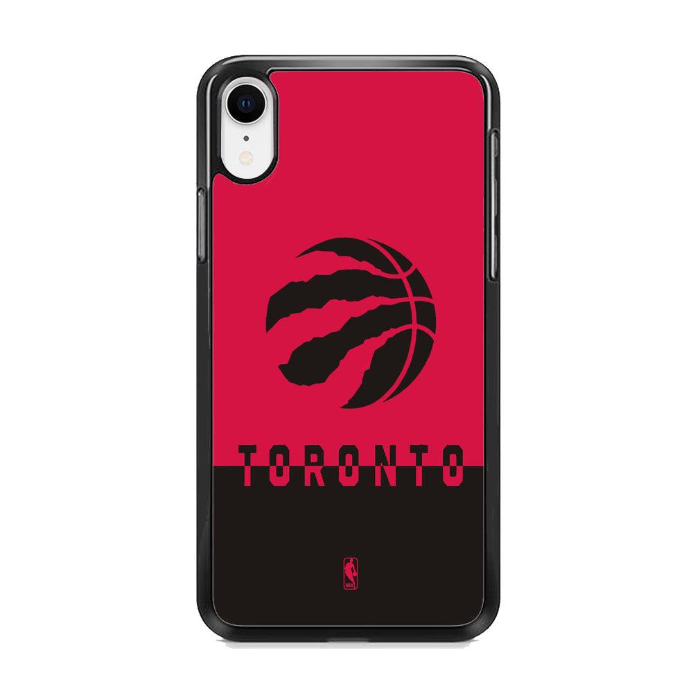 NBA Toronto Raptors Bold iPhone XR Case-Rubber Black (2D Case)-Oxvistore