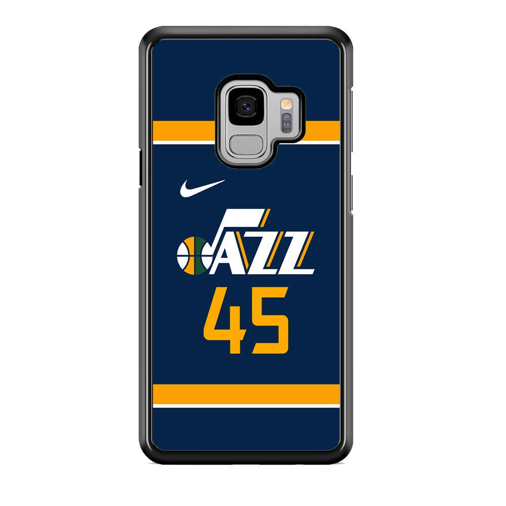 NBA Utah Jazz Jersey Samsung Galaxy S9 Case-Rubber Black (2D Case)-Oxvistore