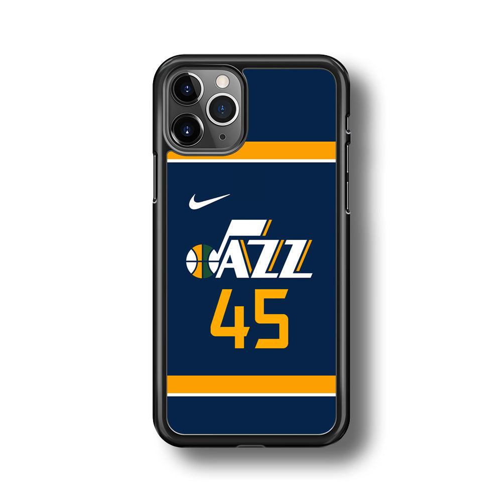 NBA Utah Jazz Jersey iPhone 11 Pro Max Case-Rubber Black (2D Case)-Oxvistore