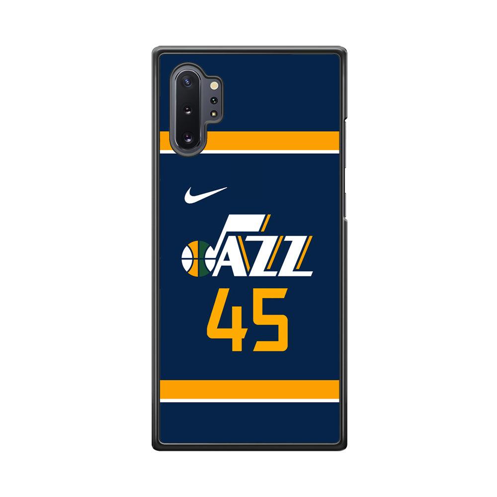 NBA Utah Jazz Jersey Samsung Galaxy Note 10 Plus Case-Rubber Black (2D Case)-Oxvistore