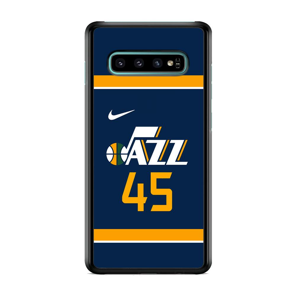 NBA Utah Jazz Jersey Samsung Galaxy S10 Plus Case-Rubber Black (2D Case)-Oxvistore