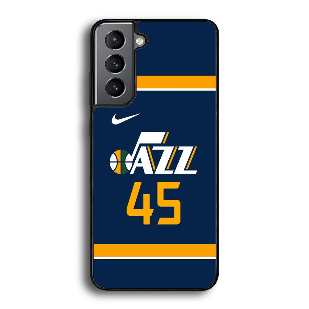 NBA Utah Jazz Jersey Samsung Galaxy S21 Plus Case-Rubber Black (2D Case)-Oxvistore