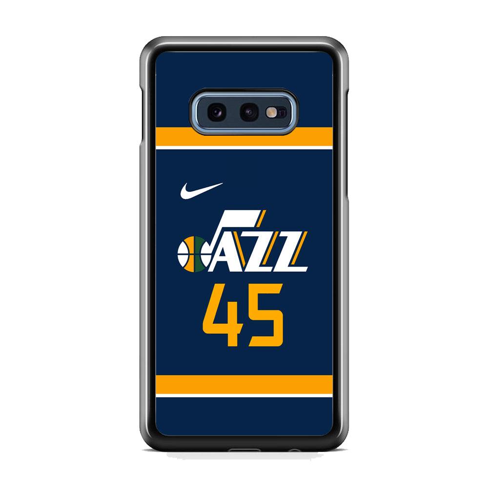 NBA Utah Jazz Jersey Samsung Galaxy S10E Case-Rubber Black (2D Case)-Oxvistore