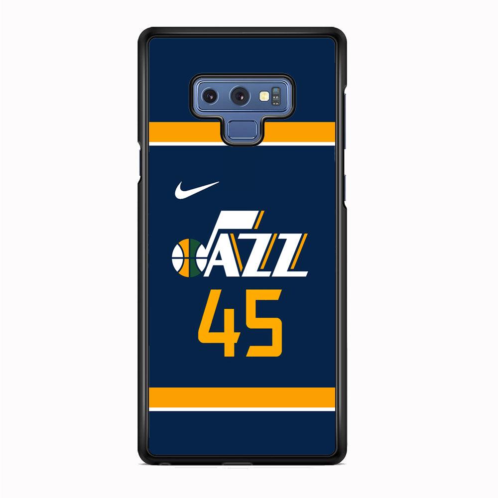 NBA Utah Jazz Jersey Samsung Galaxy Note 9 Case-Rubber Black (2D Case)-Oxvistore