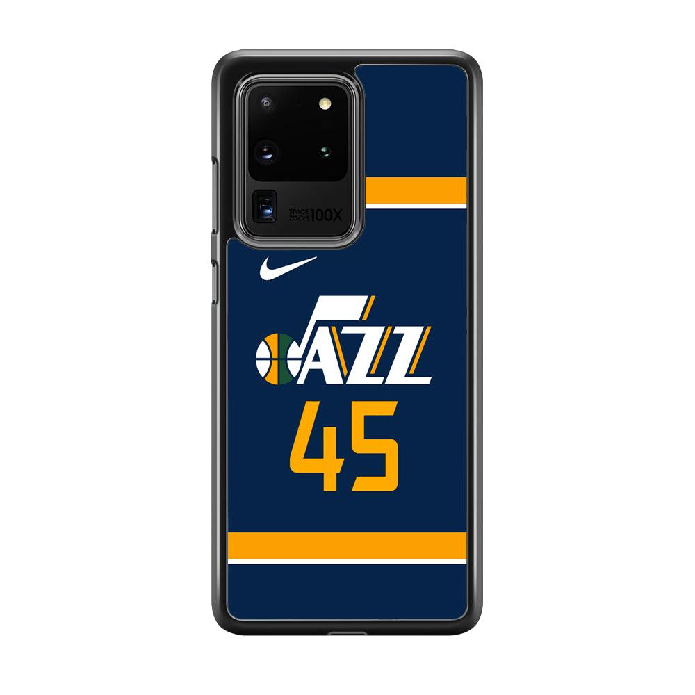 NBA Utah Jazz Jersey Samsung Galaxy S20 Ultra Case-Rubber Black (2D Case)-Oxvistore