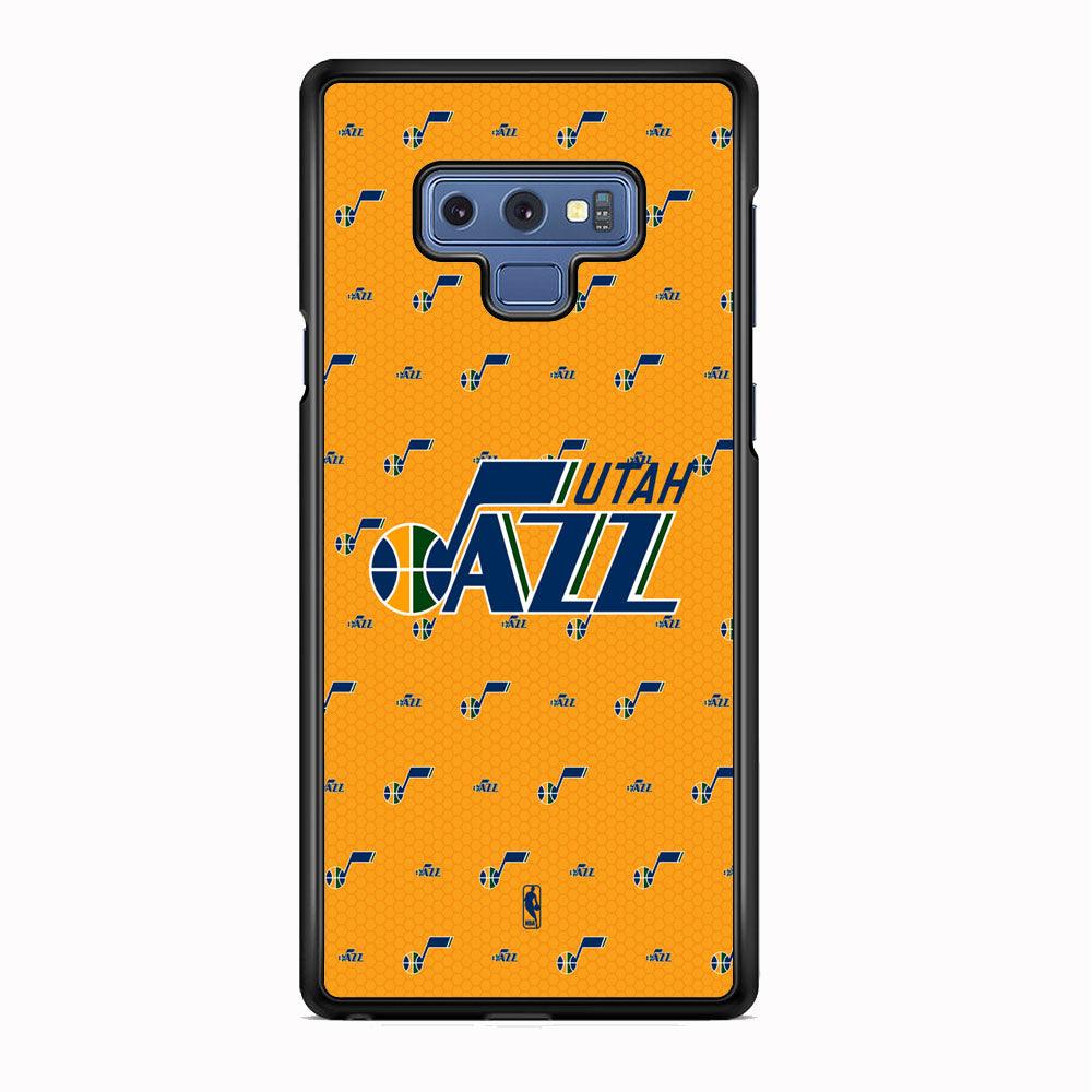 NBA Utah Jazz Orange Nest Samsung Galaxy Note 9 Case-Rubber Black (2D Case)-Oxvistore