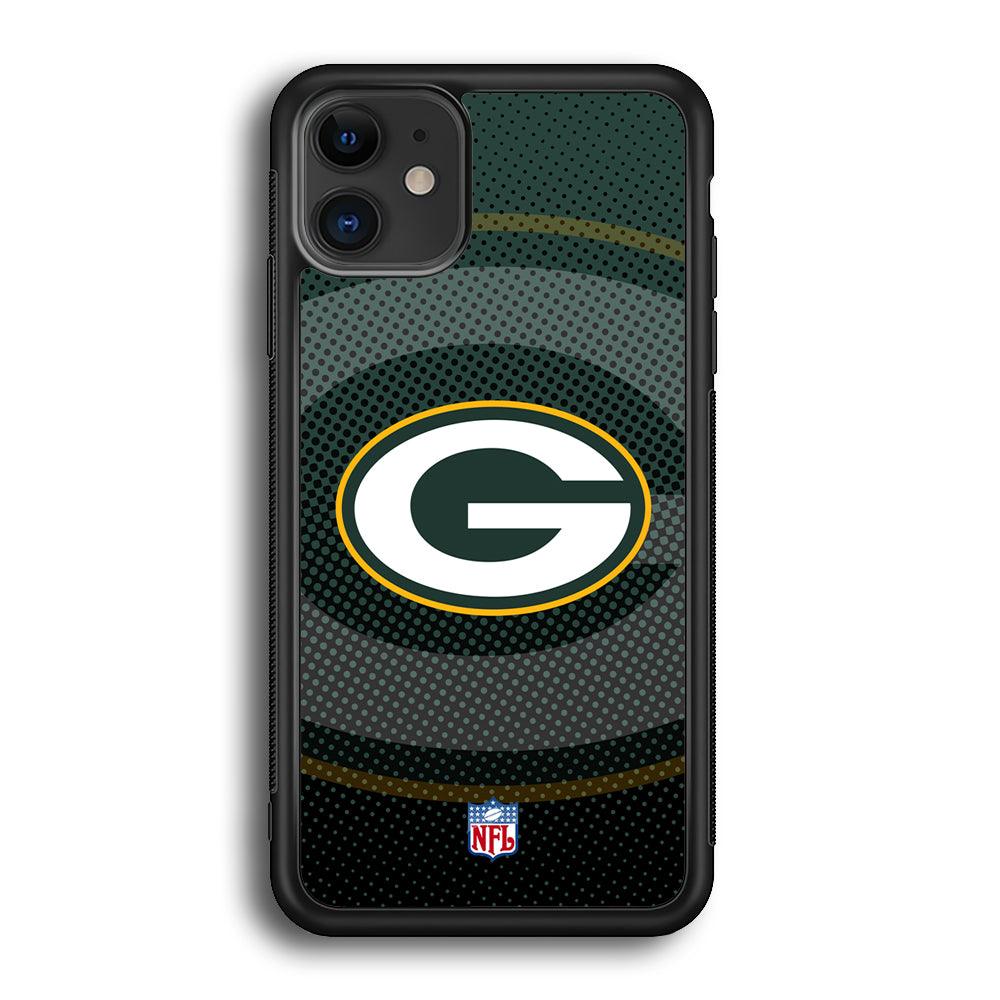 NFL Green Bay Packers Pattern of Banner iPhone 11 Case-Rubber White (2D Case)-Oxvistore