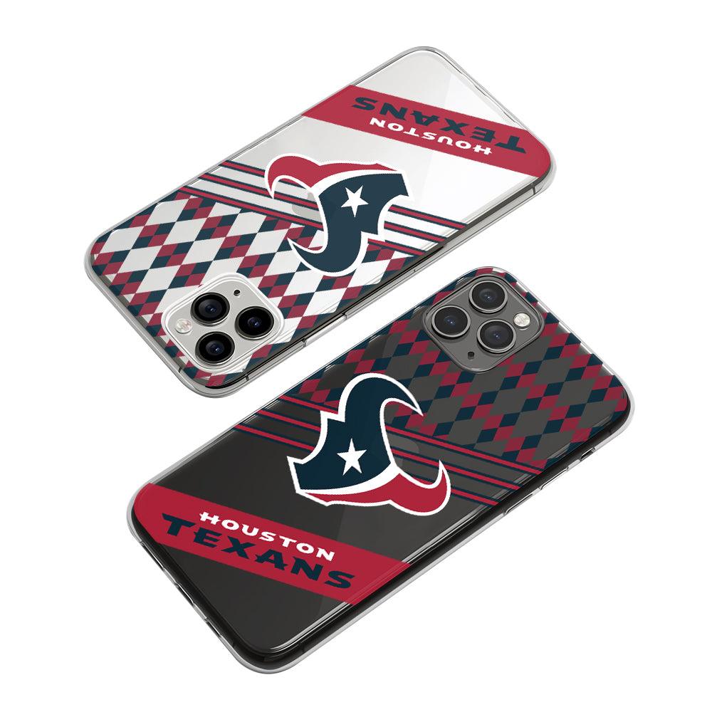 NFL Houston Texans Slope Line on Vertical Square Clear Soft Case-Oxvistore
