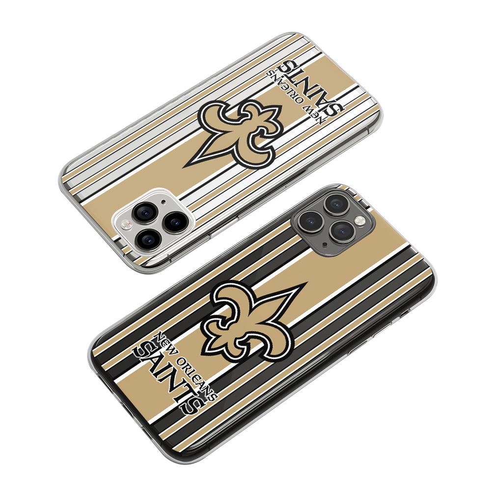 NFL New Orleans Saints New Gold Line Clear Soft Case-Oxvistore