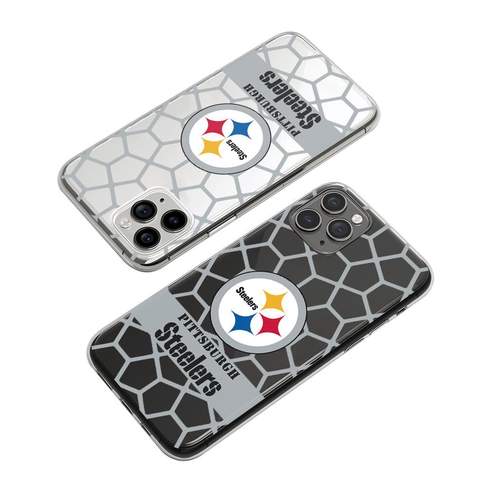 NFL Pittsburgh Steelers Polygonal Spot Clear Soft Case-Oxvistore