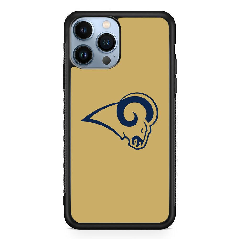 NFL St Louis Rams 1995 iPhone 13 Pro Max Case-Rubber White (2D Case)-Oxvistore