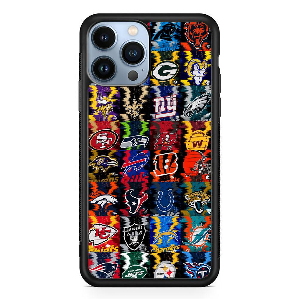 NFL Teams Collection 2D Rubber Phone Case-Black-Oxvistore