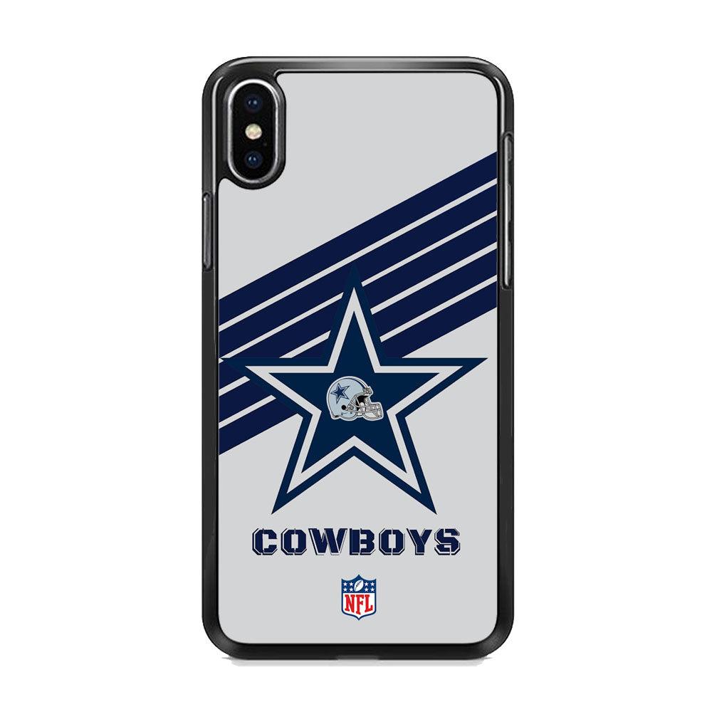NFL Dallas Cowboys Prime Star iPhone X Case-Rubber Black (2D Case)-Oxvistore