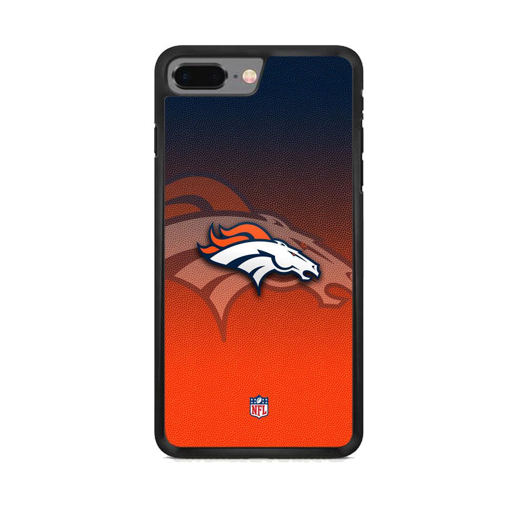 NFL Denver Broncos The Gradation Wall iPhone 7 Plus Case-Rubber White (2D Case)-Oxvistore