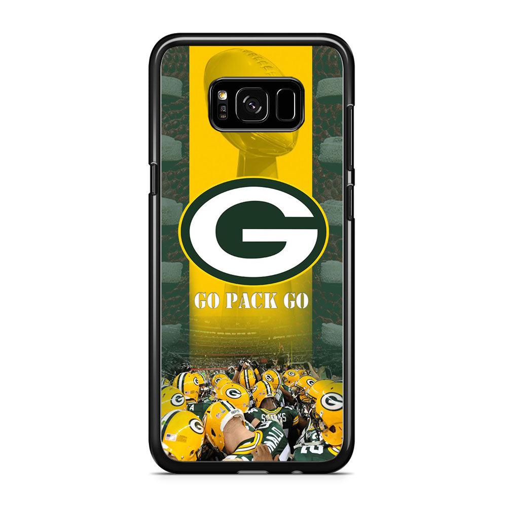 NFL Green Bay Packers Go Pack iPhone 8 Plus Case-Rubber Black (2D Case)-Oxvistore