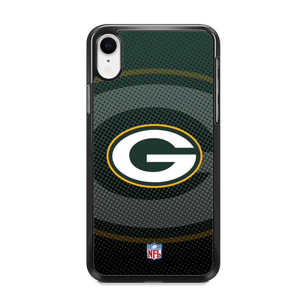 NFL Green Bay Packers Pattern of Banner iPhone XR Case-Rubber Black (2D Case)-Oxvistore