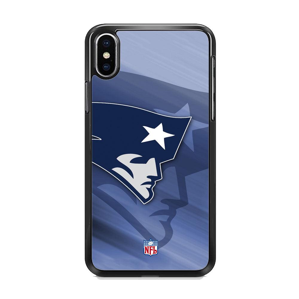 NFL New England Patriots Asterisk Ahead iPhone X Case-Rubber Black (2D Case)-Oxvistore