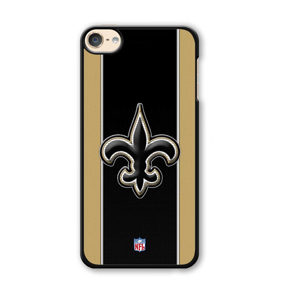 NFL New Orleans Saints Straight iPod Touch 6 Case-Plastic White (2D Case)-Oxvistore