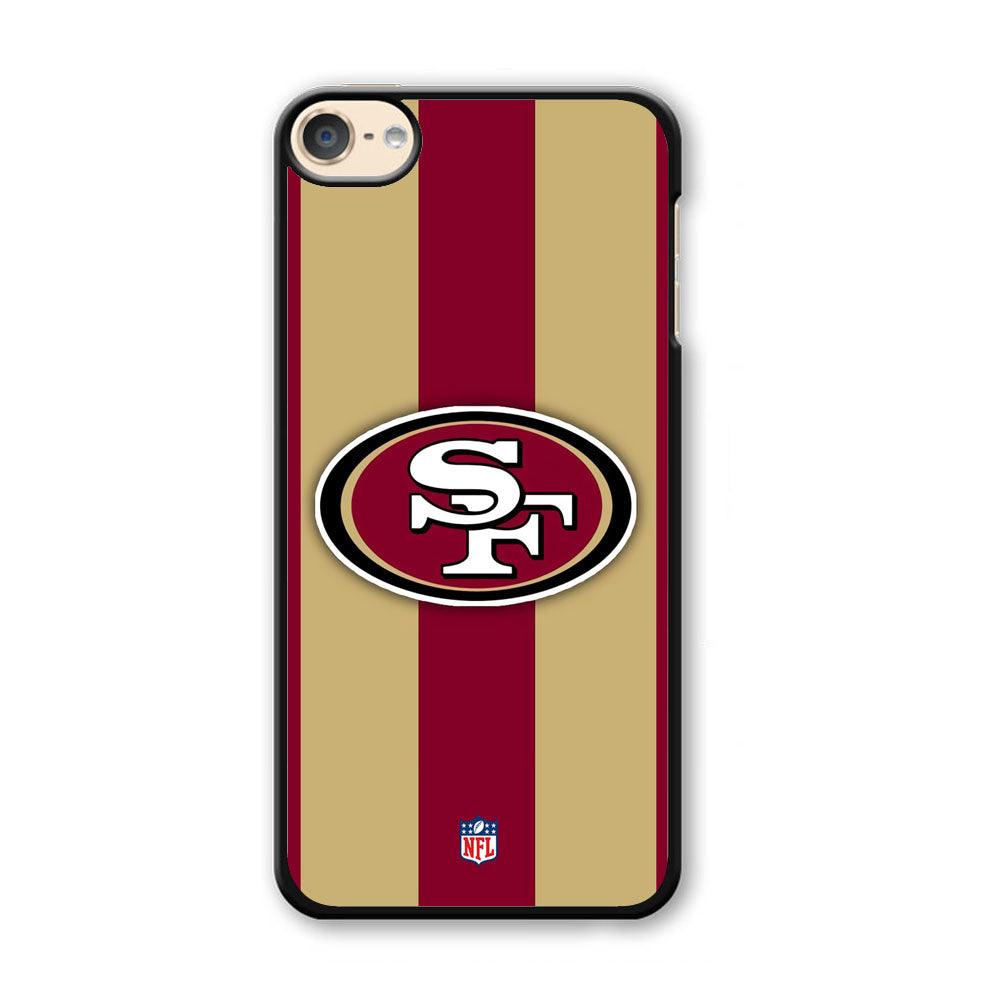 NFL San Francisco 49ers Dash in Maroon iPod Touch 6 Case-Plastic Black (2D Case)-Oxvistore