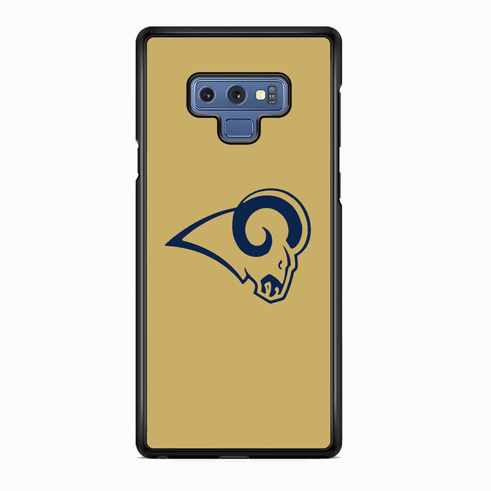 NFL St Louis Rams 1995 Samsung Galaxy Note 9 Case-Rubber Black (2D Case)-Oxvistore