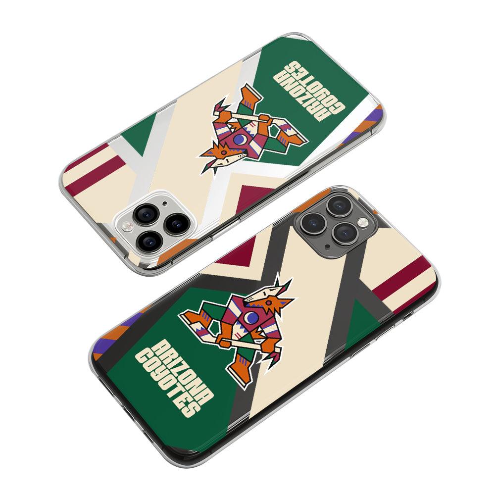 NHL Arizona Coyotes Color Art Shapes Clear Soft Case-Oxvistore