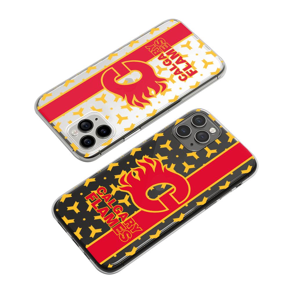 NHL Calgary Flames Sparks Flying Form Clear Soft Case-Oxvistore