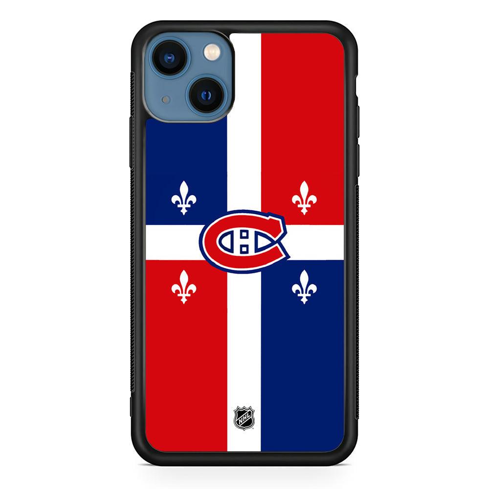 NHL Montreal Canadiens Fence of Glory iPhone 13 Case-Rubber White (2D Case)-Oxvistore