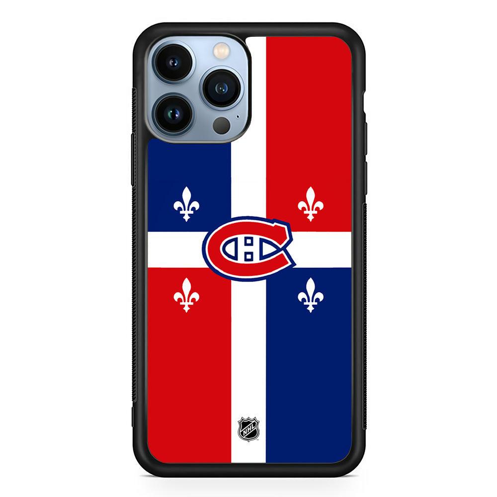 NHL Montreal Canadiens Fence of Glory iPhone 14 Pro Max Case-Rubber White (2D Case)-Oxvistore