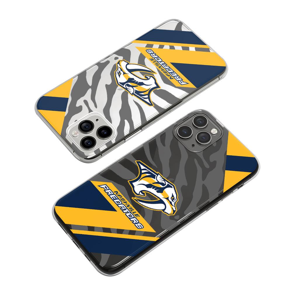 NHL Nashville Predators White Long Fangs Clear Soft Case-Oxvistore