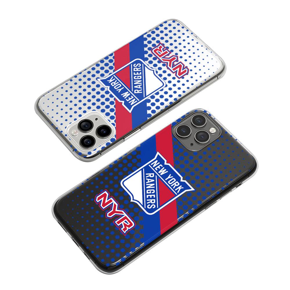 NHL New York Rangers Emblem on Suit Clear Soft Case-Oxvistore