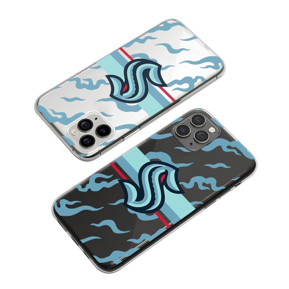 NHL Seattle Kraken Sea Water Sword Clear Soft Case-Oxvistore