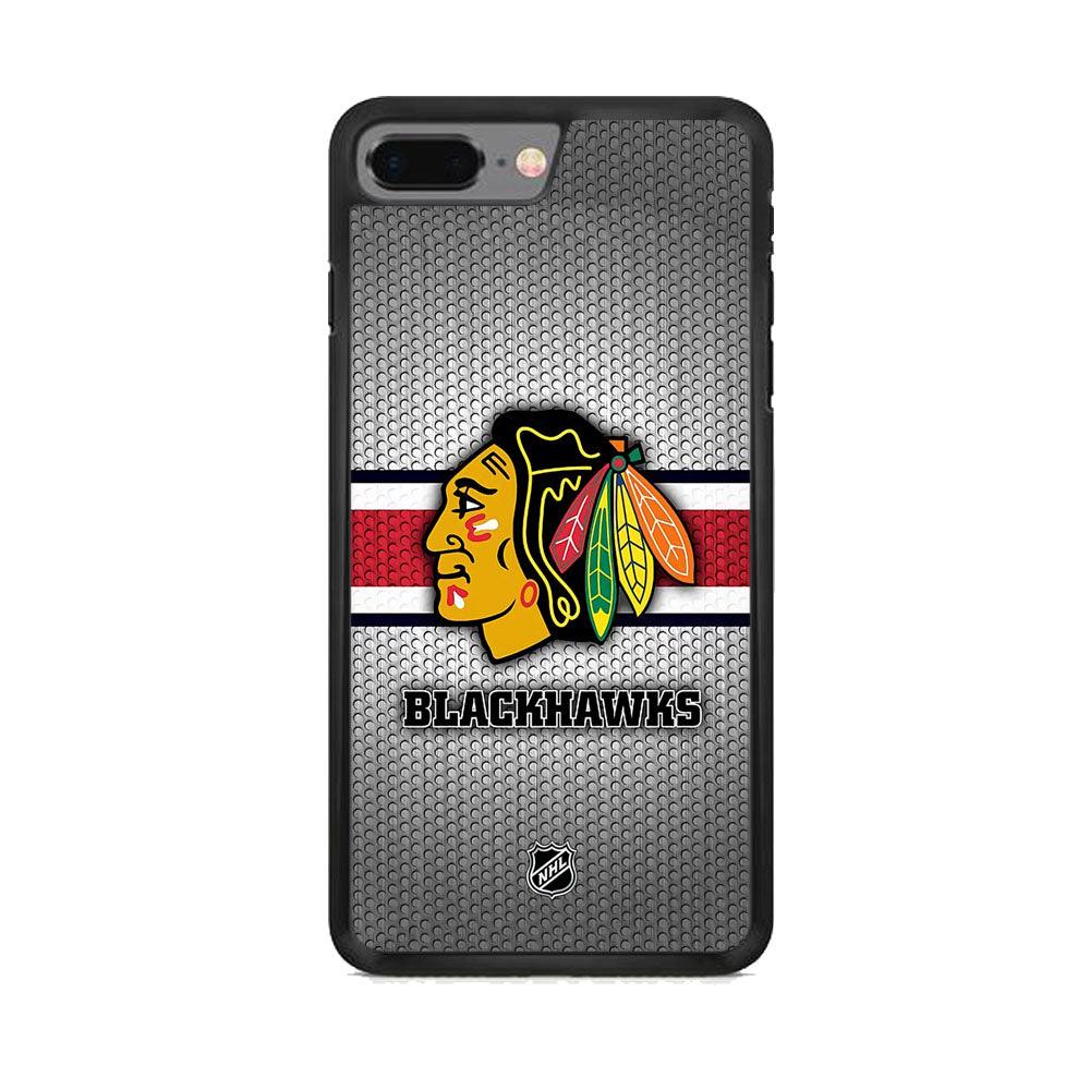 NHL Chicago Blackhawks Chief iPhone 7 Plus Case-Rubber Black (2D Case)-Oxvistore
