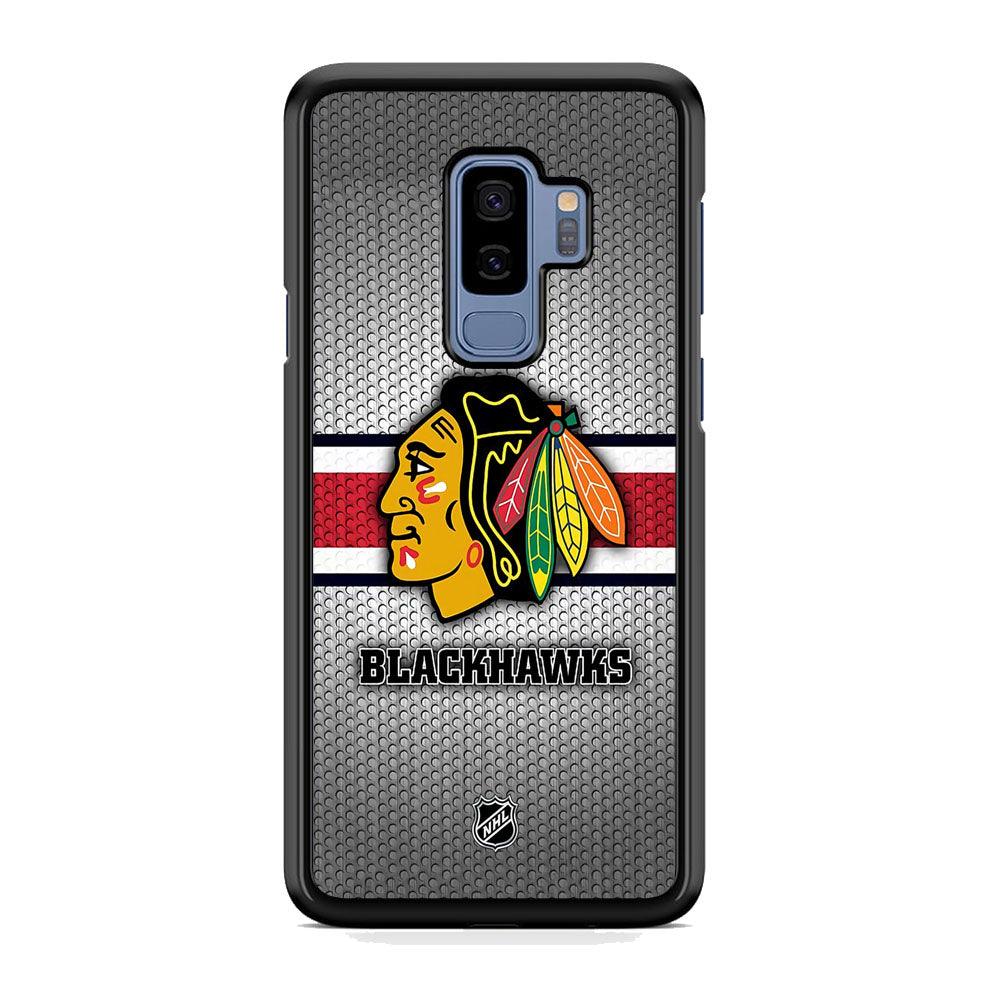 NHL Chicago Blackhawks Chief Samsung Galaxy S9 Plus Case-Rubber Black (2D Case)-Oxvistore