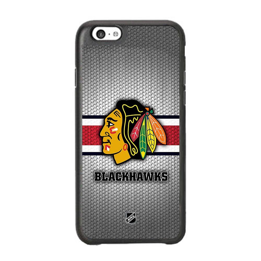 NHL Chicago Blackhawks Chief iPhone 6 Plus | 6s Plus Case-Rubber Black (2D Case)-Oxvistore