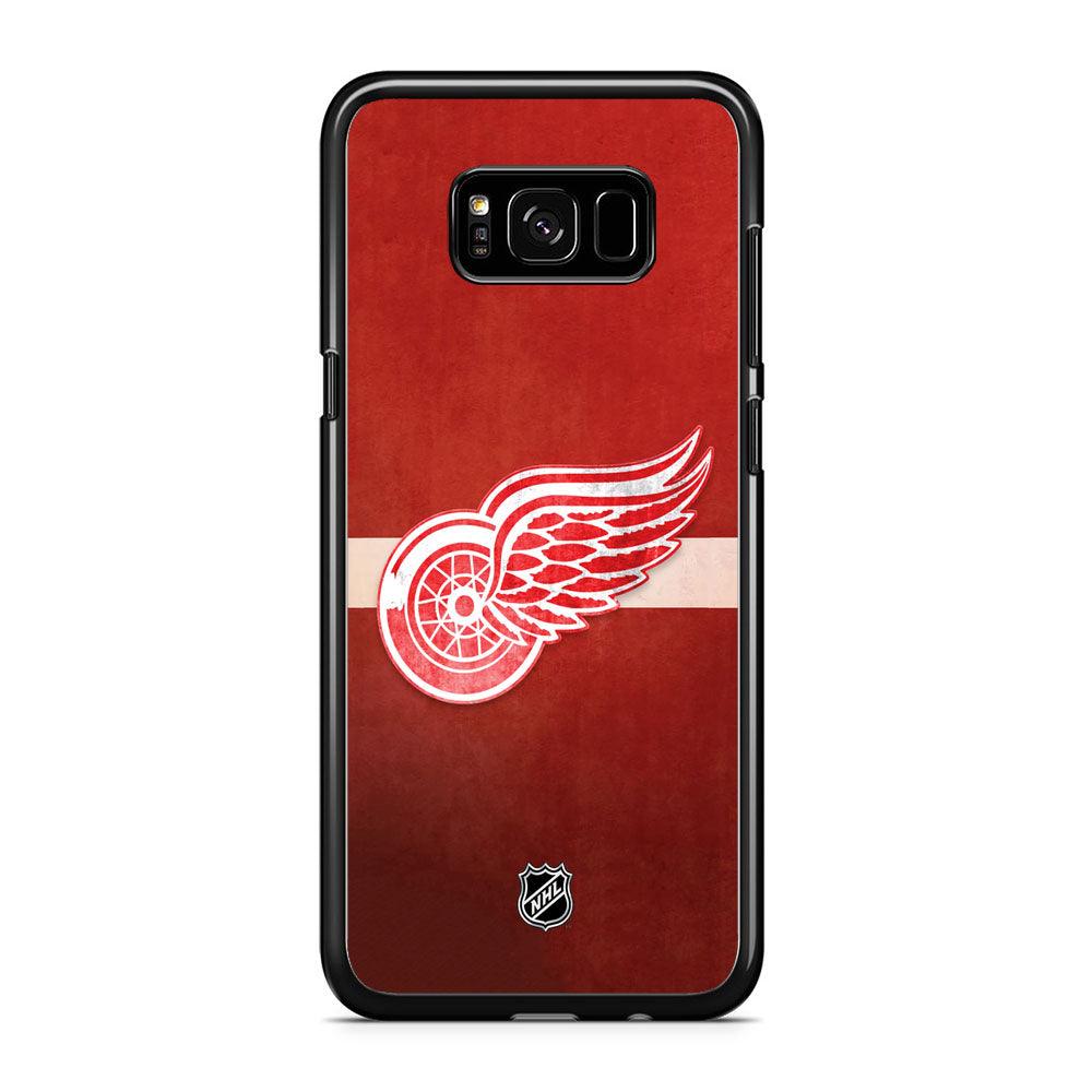 NHL Detroit Red Wings Vintage Colour iPhone 8 Plus Case-Rubber Black (2D Case)-Oxvistore
