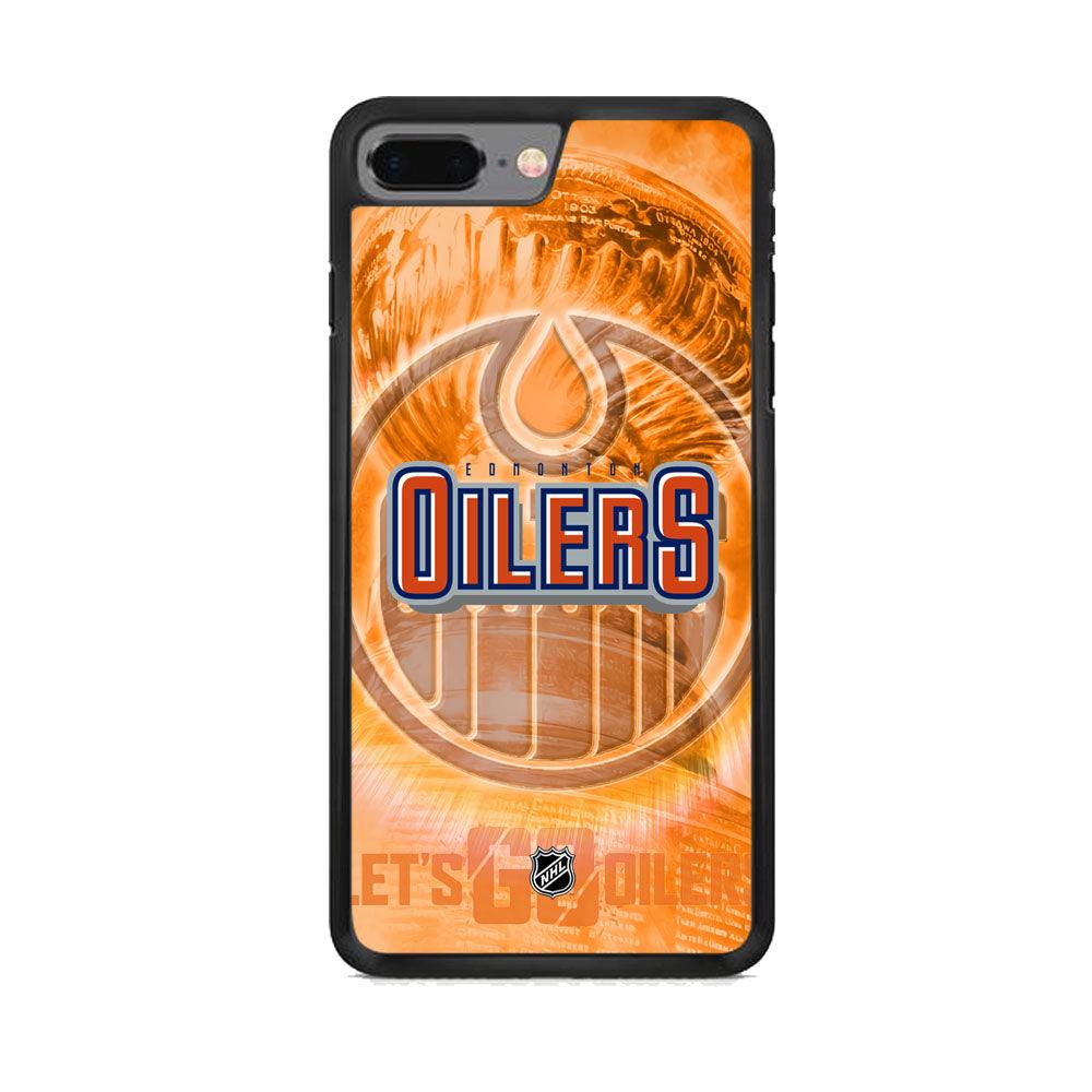 NHL Edmonton Oilers Let's Go iPhone 7 Plus Case-Rubber Black (2D Case)-Oxvistore