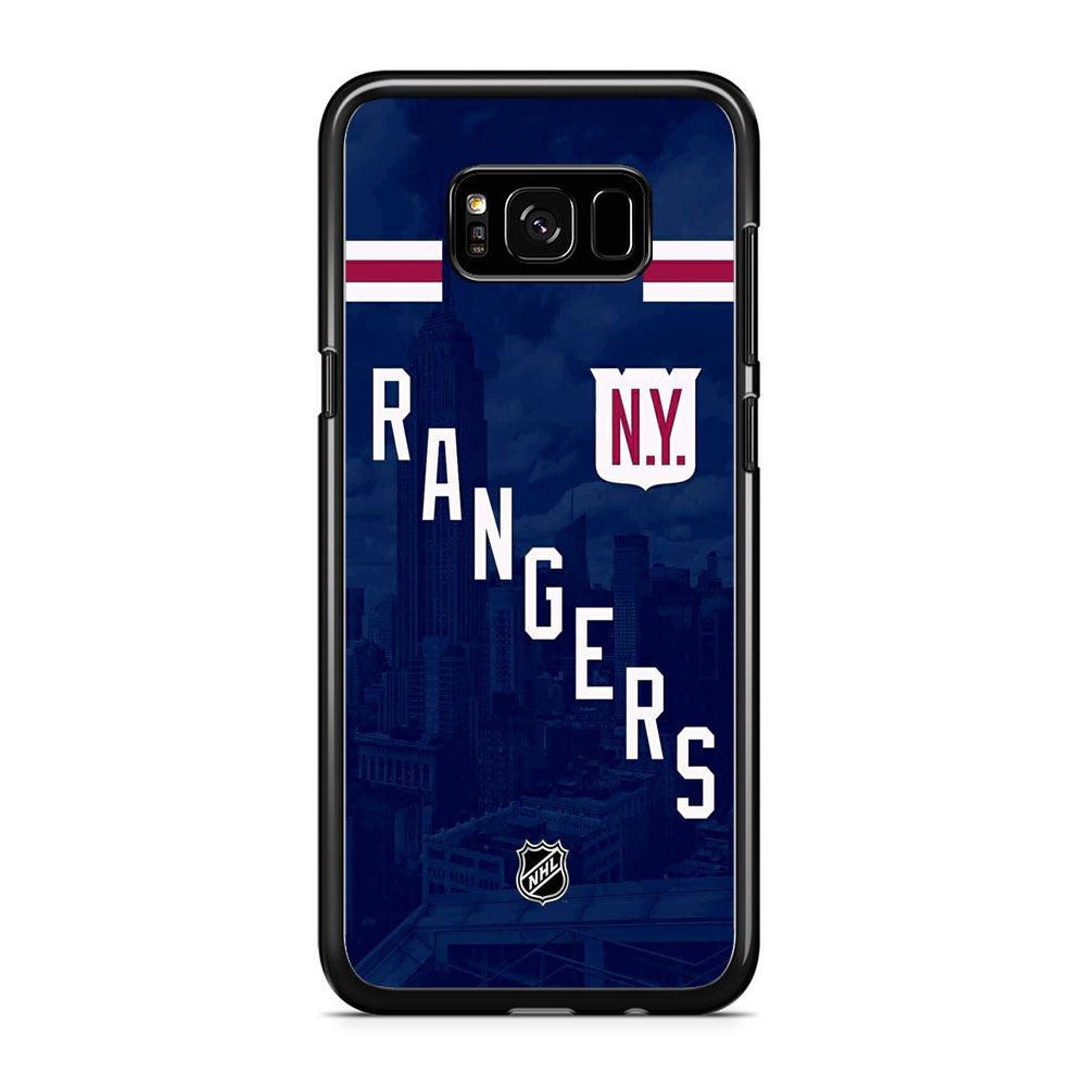 NHL New York Rangers Town Shade iPhone 8 Plus Case-Rubber Black (2D Case)-Oxvistore