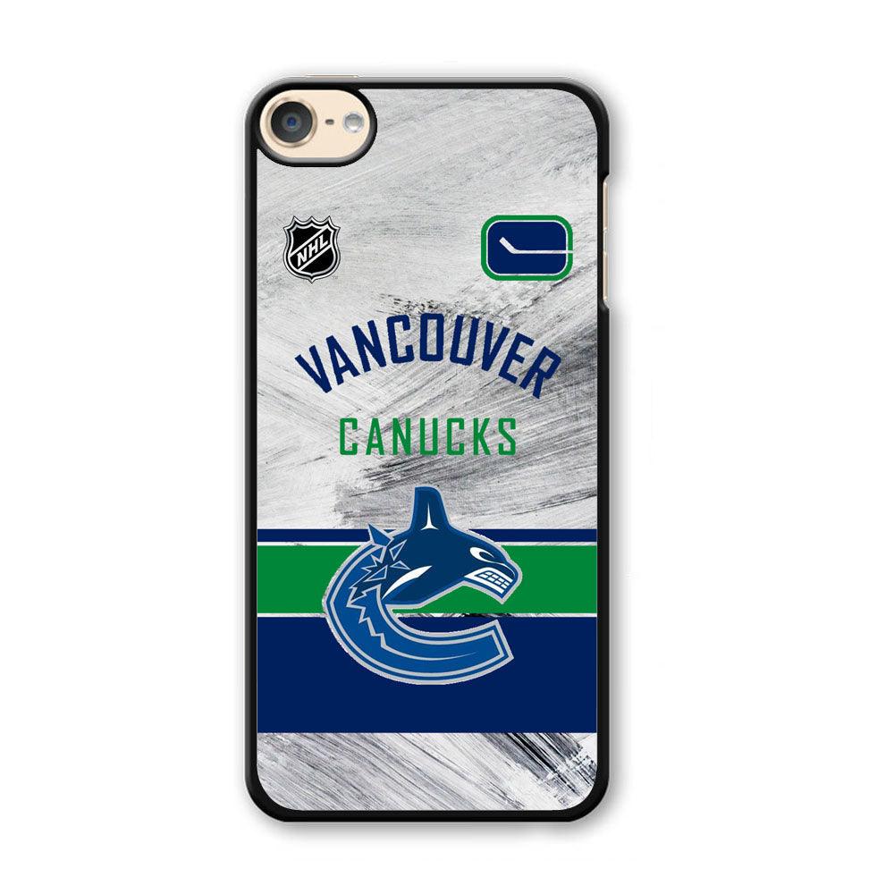 NHL Vancouver Canucks Taste of Jersey iPod Touch 6 Case-Plastic Black (2D Case)-Oxvistore