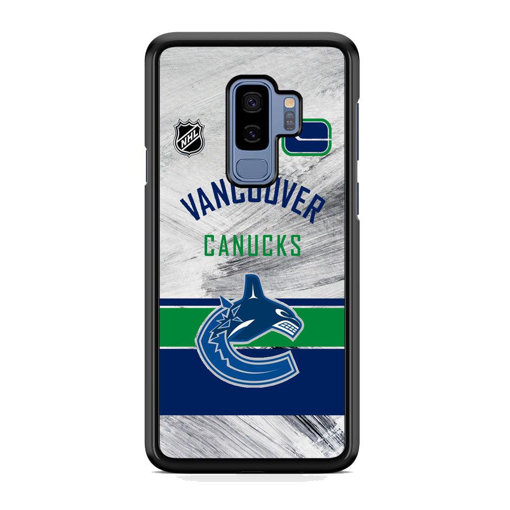 NHL Vancouver Canucks Taste of Jersey Samsung Galaxy S9 Plus Case-Rubber White (2D Case)-Oxvistore