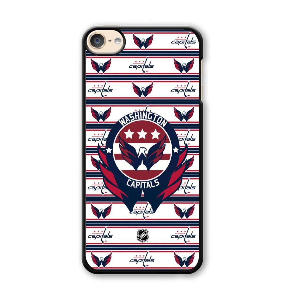 NHL Washington Capital Pattern of Emblem iPod Touch 6 Case-Plastic Black (2D Case)-Oxvistore