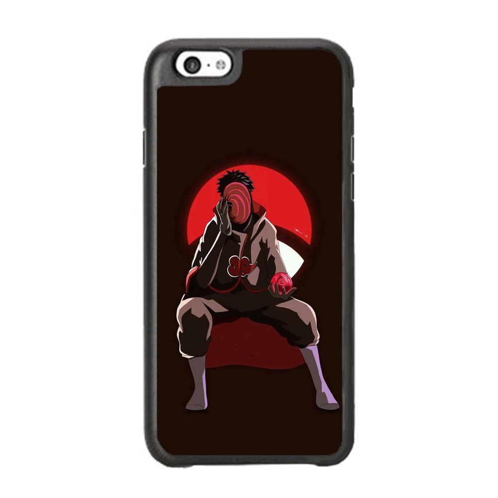 Naruto-Tobi Doujutsu iPhone 6 | 6s Case-Rubber Black (2D Case)-Oxvistore