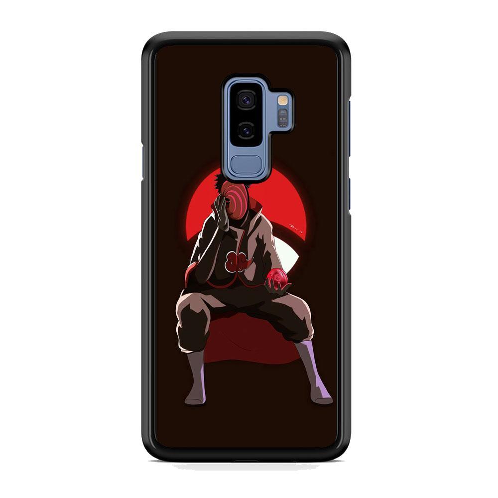 Naruto-Tobi Doujutsu Samsung Galaxy S9 Plus Case-Rubber Black (2D Case)-Oxvistore