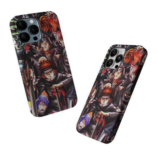Naruto Akatsuki Full Team 2 in 1 Tough Phone Case-Oxvistore
