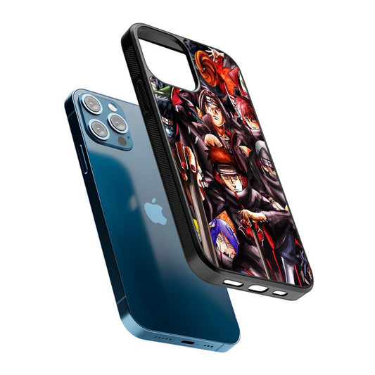 Naruto Akatsuki Full Team 2D Rubber Phone Case-Oxvistore