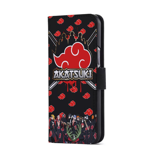 Naruto Akatsuki Squad Flip Wallet Phone Case-Oxvistore