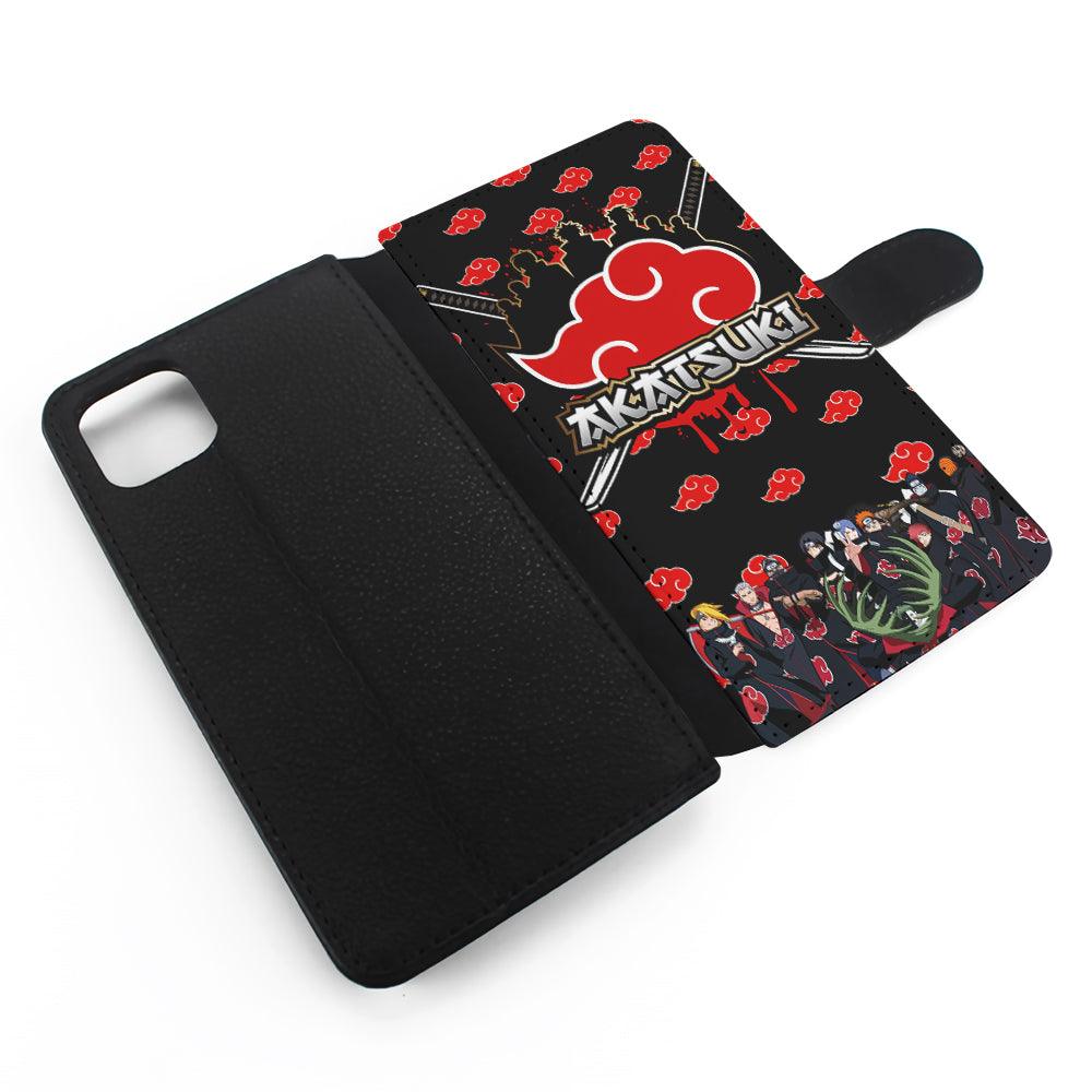 Naruto Akatsuki Squad Flip Wallet Phone Case-Oxvistore