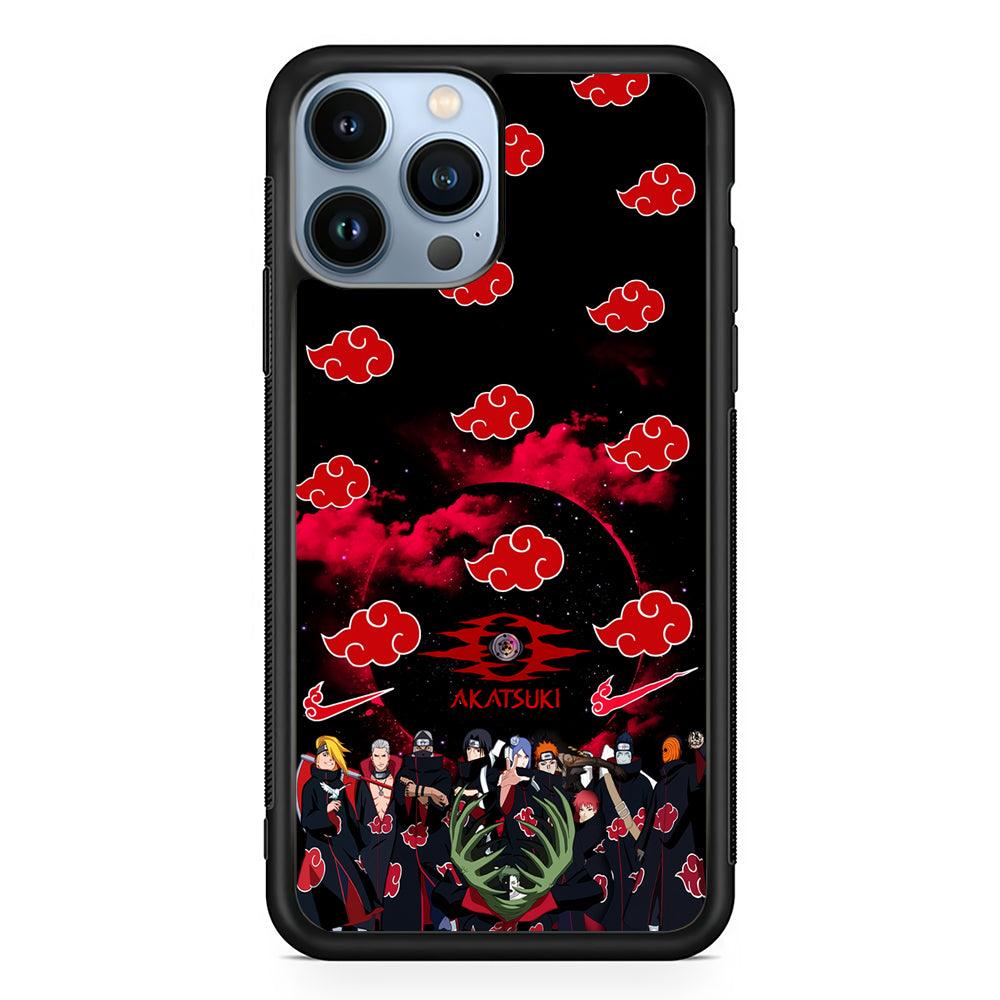 Naruto Akatsuki Troops 2D Rubber Phone Case-Black-Oxvistore