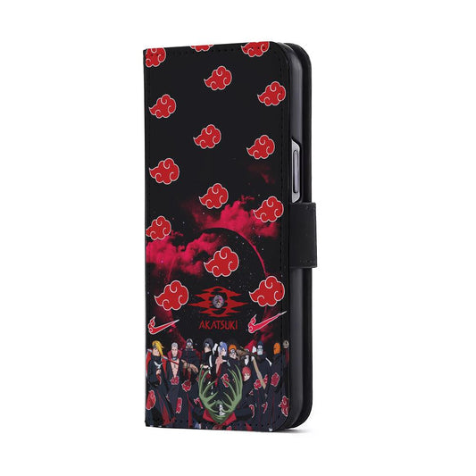 Naruto Akatsuki Troops Flip Wallet Phone Case-Oxvistore